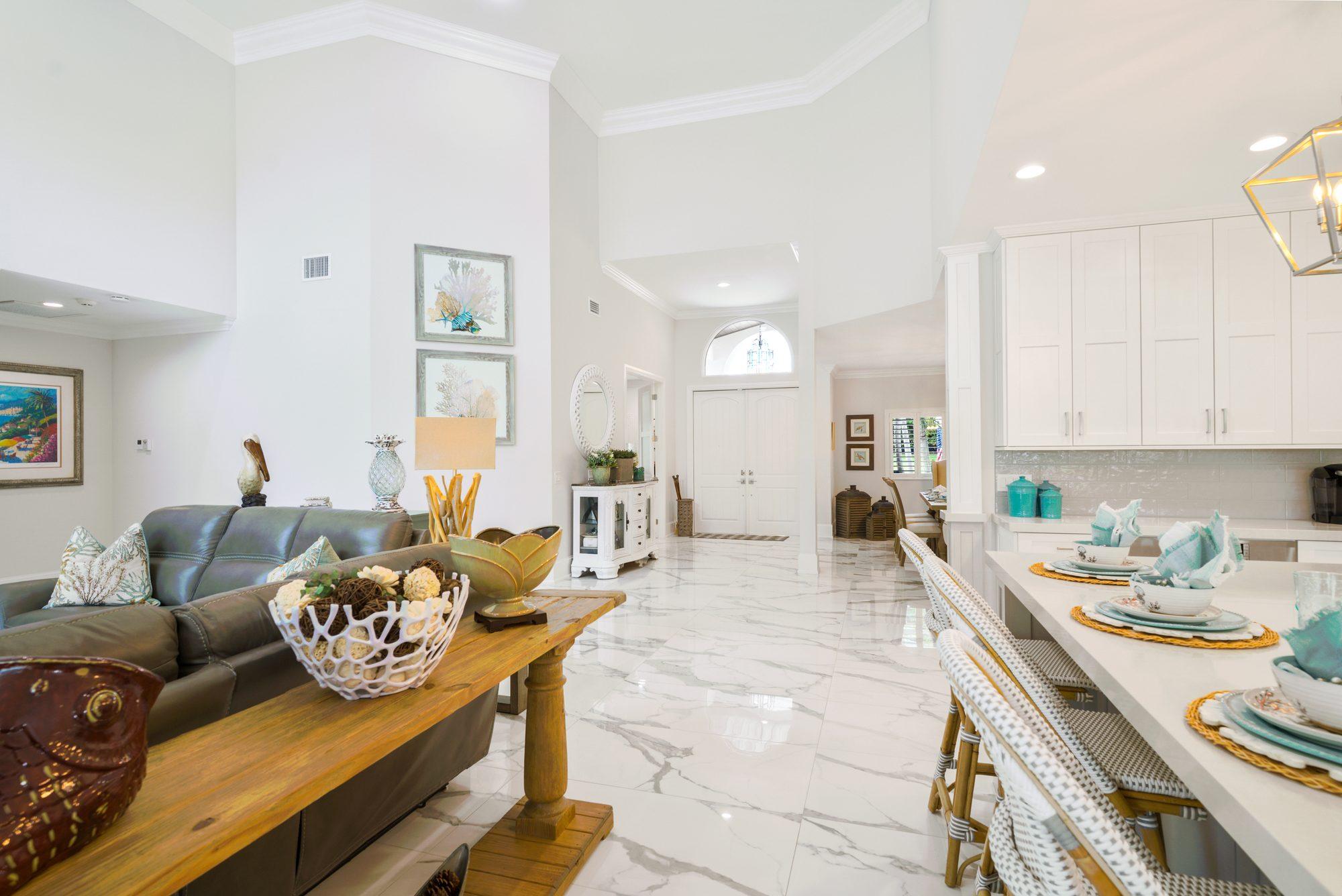 Open-concept living room and kitchen